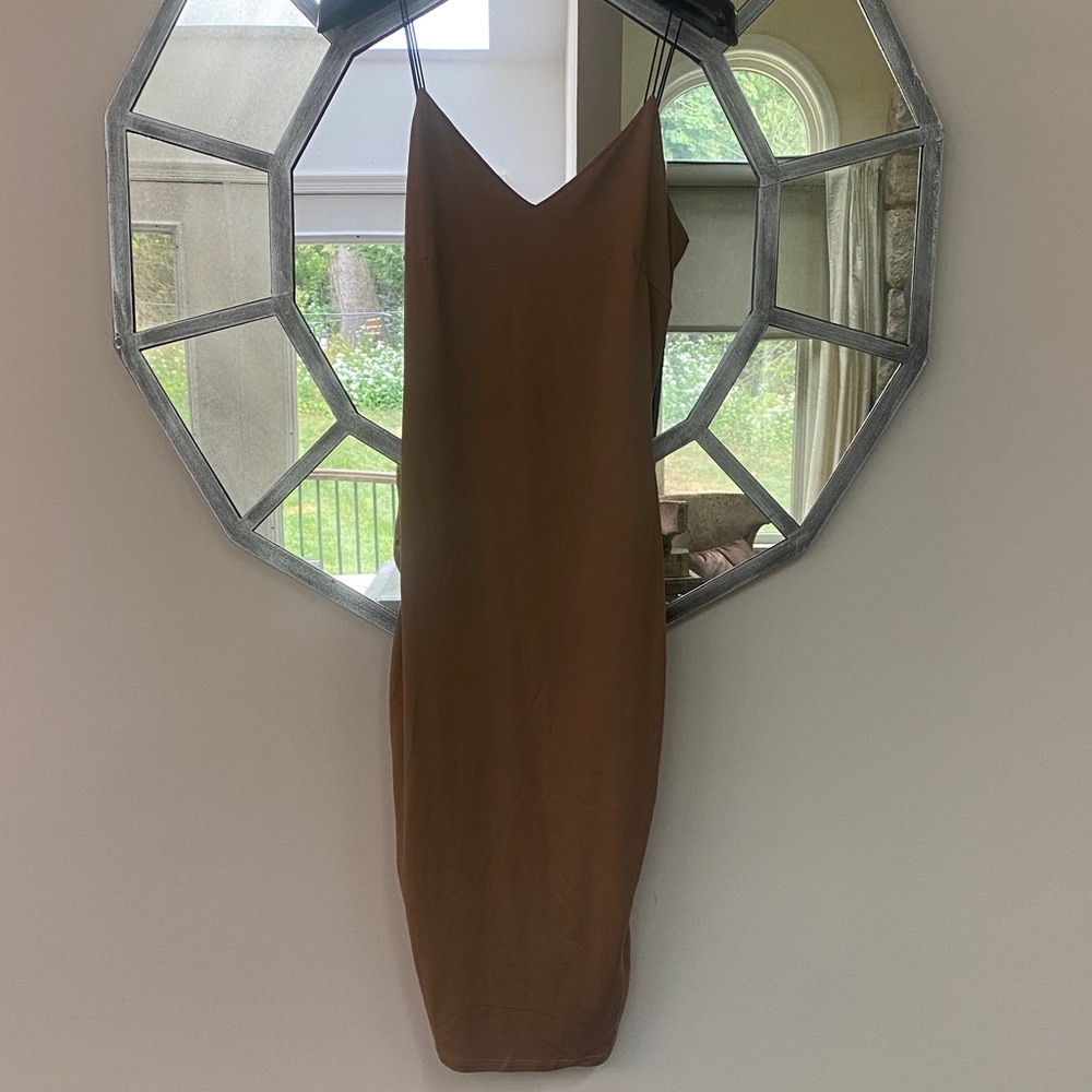 The Vintage Shop Spaghetti strap Brown Dress